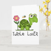 Turtle Lover Tshirts en cadeautjes Kaart (Gele Bloem)