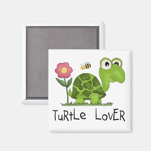 Turtle Lover Tshirts en cadeautjes Magneet (Voorkant / Achterkant)