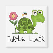 Turtle Lover Tshirts en cadeautjes Magneet (Voorkant)