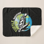 Turtle Lover | Turtle Whisperer Sherpa Deken (Voorkant (horizontaal))
