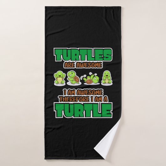 Turtle Lover | Turtles Are Awesome Badhanddoek (Badhanddoek)