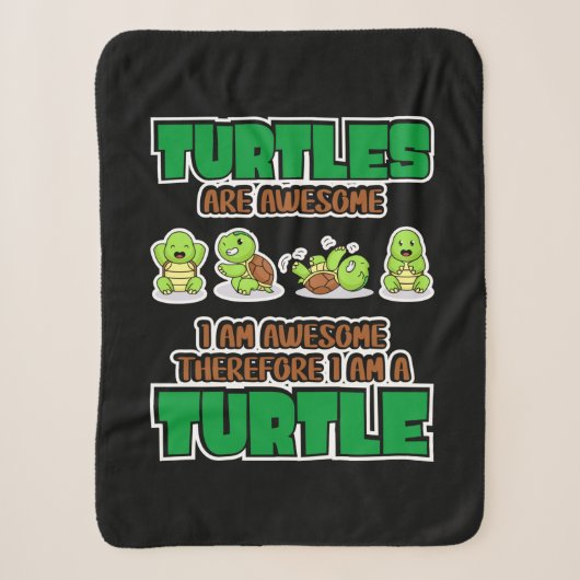 Turtle Lover | Turtles Are Awesome Sherpa Deken (Voorkant)