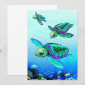 Turtle Lover Zee Turtles Dance Save The Date (Voorkant / Achterkant)