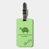 Turtle Luggage Tag | Personalized Design Bagagelabel (Voorkant verticaal)