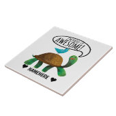 Turtle-ly Geweldige - Turtle Tegeltje (Zijkant)