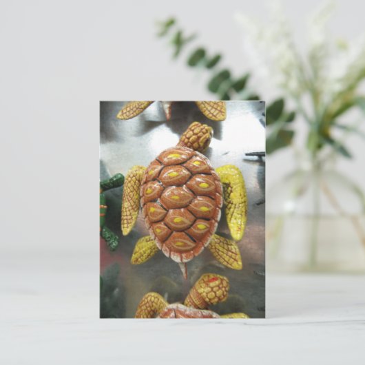 Turtle Magnet Briefkaart (Staand voorkant)