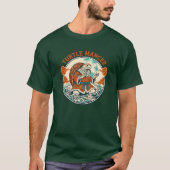 Turtle Mancer Mystic Ocean Waves Japanese Art T-shirt (Voorkant)