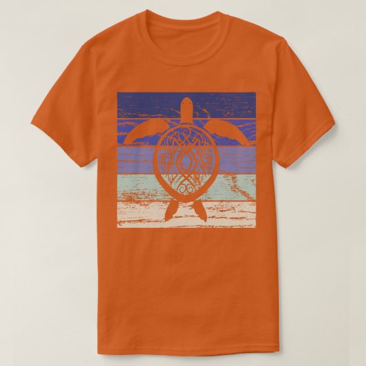 Turtle Marine Biologist Retro 2 T-shirt (Design voorkant)