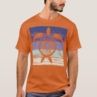 Turtle Marine Biologist Retro 2 T-shirt