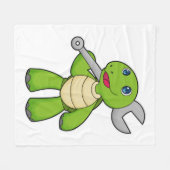 Turtle Mechanic WFrench Fleece Deken (Voorkant (Horizontaal))