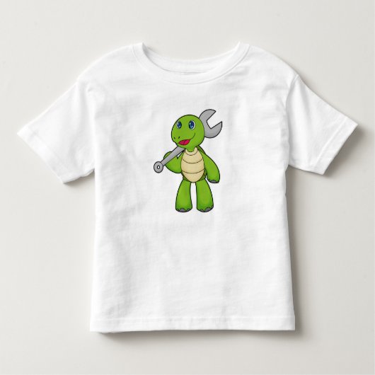 Turtle Mechanic WFrench Kinder Shirts (Voorkant)