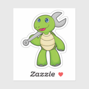 Turtle Mechanic WFrench Sticker