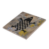 Turtle mimbres Pottery Design Tegeltje (Zijkant)