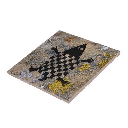 Turtle mimbres Pottery Design Tegeltje (Zijkant)