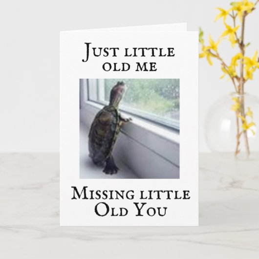 **TURTLE MISSEERT U OP UW GROTE DAG** KAART (Gele Bloem)