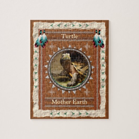 Turtle Moeder Aarde Energie Legpuzzel (Verticaal)