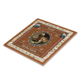 Turtle - Moeder Aarde - Keramische tegel Tegeltje