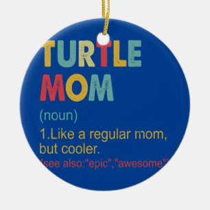 Turtle Moeder Definitie Vintage Grappige Turtle Mo Keramisch Ornament