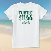 Turtle Moeder Milieu Strand Thema T-shirt