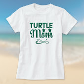Turtle Moeder Milieu Strand Thema T-shirt