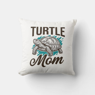 Turtle Moeder Vintage Gravure Vector Design_1 Kussen