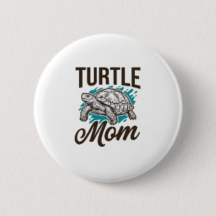 Turtle Moeder Vintage Gravure Vector Design_1 Ronde Button 5,7 Cm