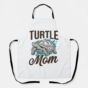 Turtle Moeder Vintage Gravure Vector Design_1 Schort