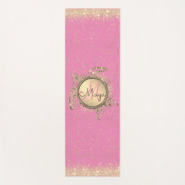 Turtle Monogram sterren op roze Yoga Mat