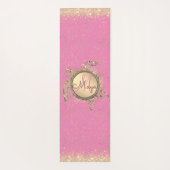 Turtle Monogram sterren op roze Yoga Mat (Achterkant)