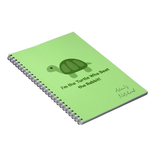 Turtle Motivation Spiral Notitieboek (Rechterzijde)