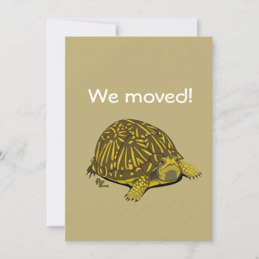 Turtle Moving Announcement Kaart (Voorkant)