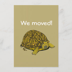 Turtle Moving Announcement Kaart
