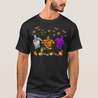 Turtle Mummy Witch Halloween Horror voor Turtle Lo T-shirt