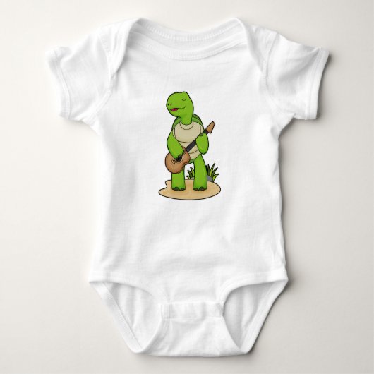 Turtle Musician Guitar Music Romper (Voorkant)