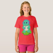 Turtle muzikant hoofdtelefoon muziek t-shirt (Voorkant volledig)