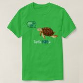Turtle Nerdle op Ocean Blue T-shirt (Design voorkant)
