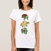 Turtle Noodles Cute Tortoise Pasta Trio T-shirt (Voorkant)