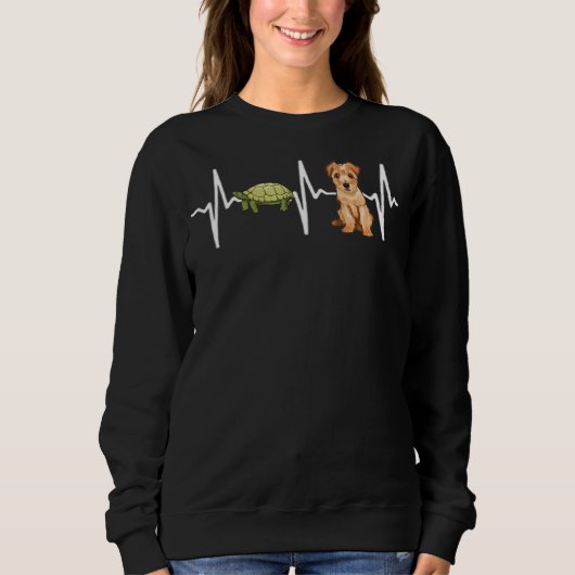 Turtle Norfolk Terrier Hartslag Hond Trui (Voorkant)