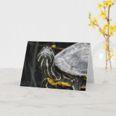 Turtle Notecard Kaart (Gele Bloem)