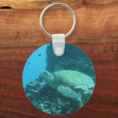 Turtle on Great Barrier Reef Sleutelhanger (Voorkant)