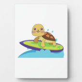 Turtle on surfboard fotoplaat (voorkant)