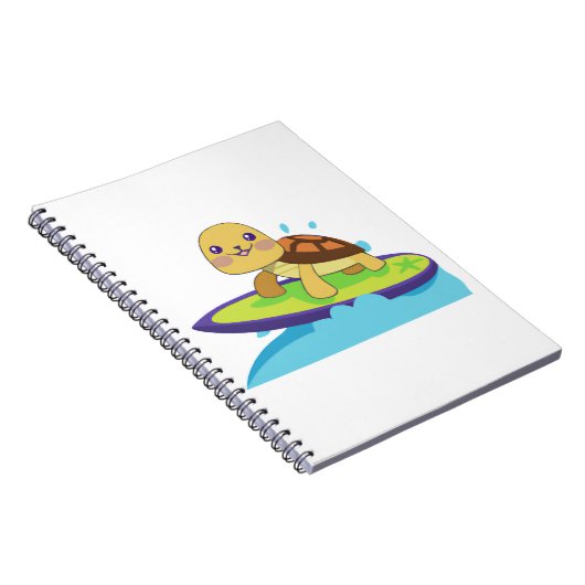 Turtle on surfboard notitieboek (Rechterzijde)