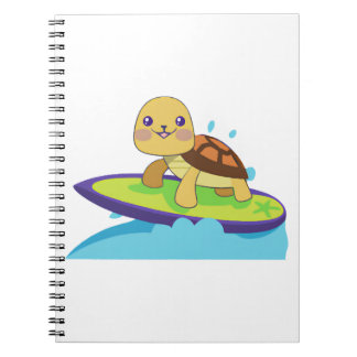 Turtle on surfboard notitieboek