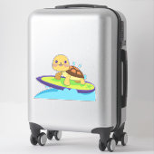 Turtle on surfboard sticker (Koffer)