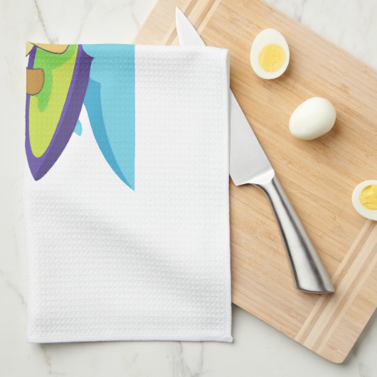 Turtle on surfboard theedoek (Quarter Fold)