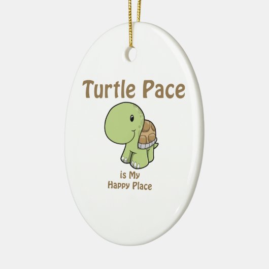 Turtle Pace is mijn gelukkige plek Keramisch Ornament (Links)