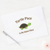 Turtle Pace Ovale Sticker (Envelop)