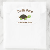 Turtle Pace Ovale Sticker (Tas)