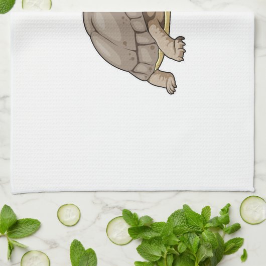 Turtle Painter Paint brush Theedoek (Gevouwen)