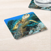 Turtle Pair Kartonnen Onderzetters (Schuin)